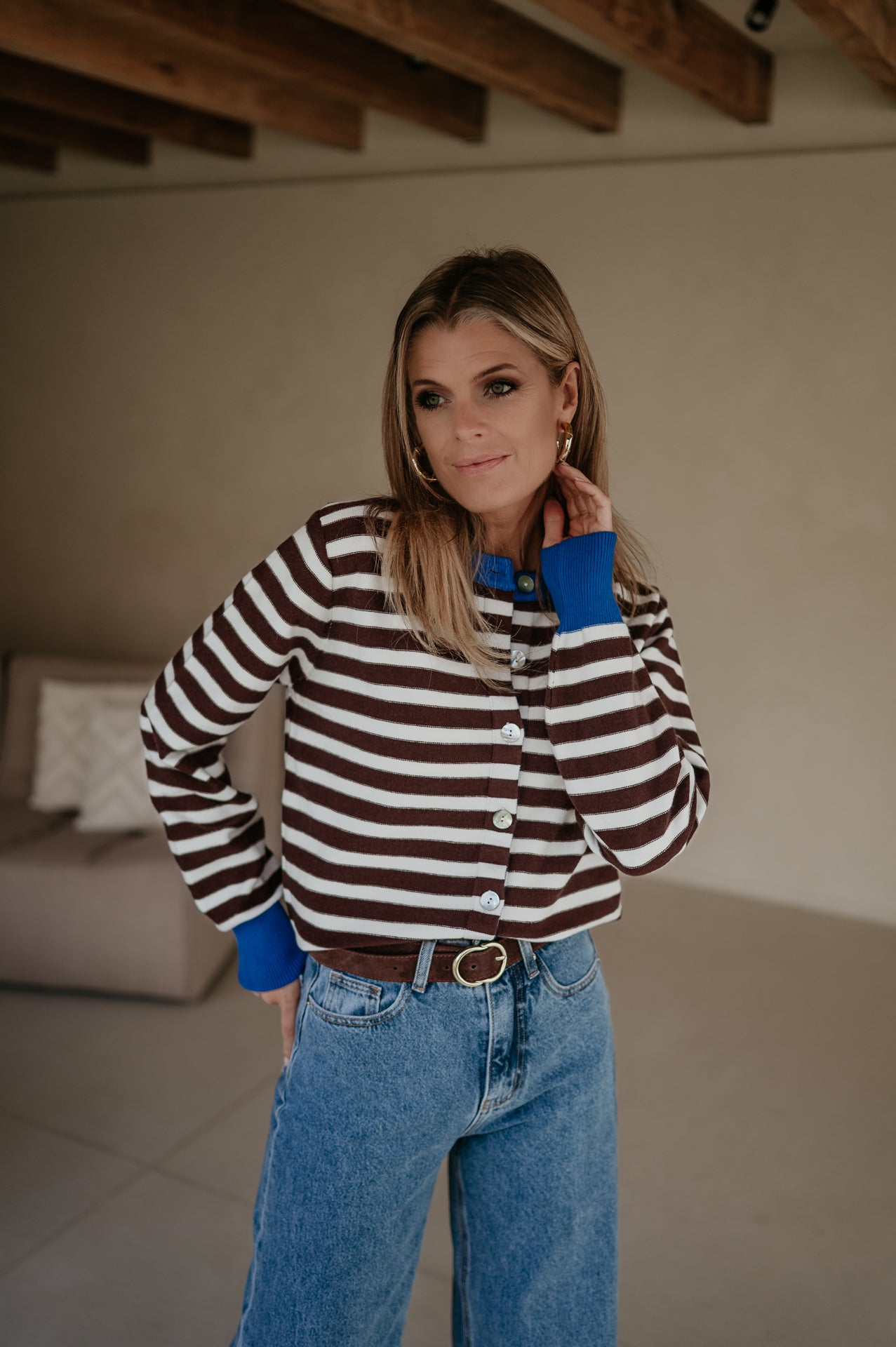 Tremolio knit I Striped Brown - Wild Souls by JV® - Knits