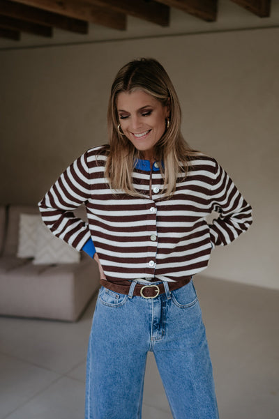 Tremolio knit I Striped Brown - Wild Souls by JV® - Knits