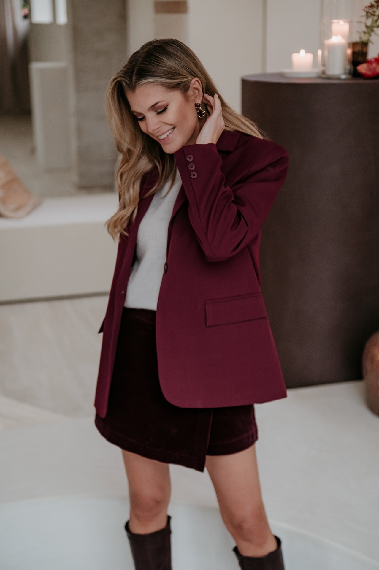 Urticante blazer I Burgundy - Wild Souls by JV® - Blazers