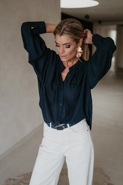 Vado blouse I Dark Blue - Wild Souls by JV® - Blouses