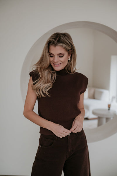 Velando top I Chocolate Brown - Wild Souls by JV® - Tops