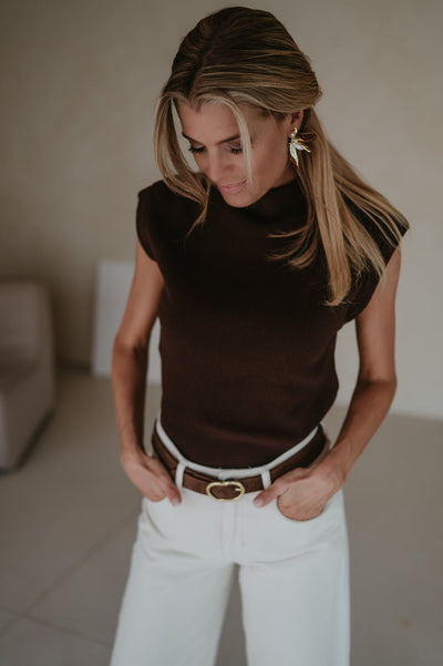 Velando top I Chocolate Brown - Wild Souls by JV® - Tops