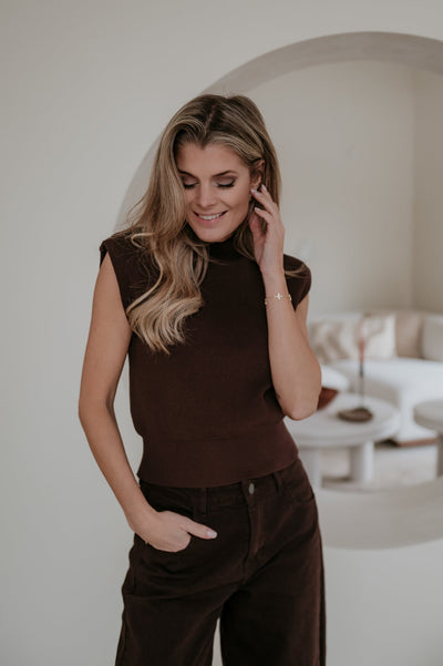 Velando top I Chocolate Brown - Wild Souls by JV® - Tops