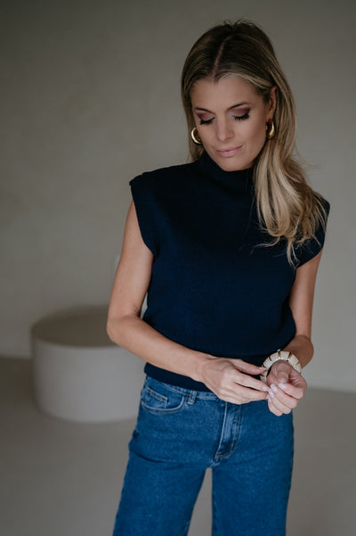 Velando top I Navy Blue - Wild Souls by JV® - Tops