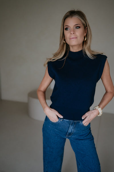Velando top I Navy Blue - Wild Souls by JV® - Tops
