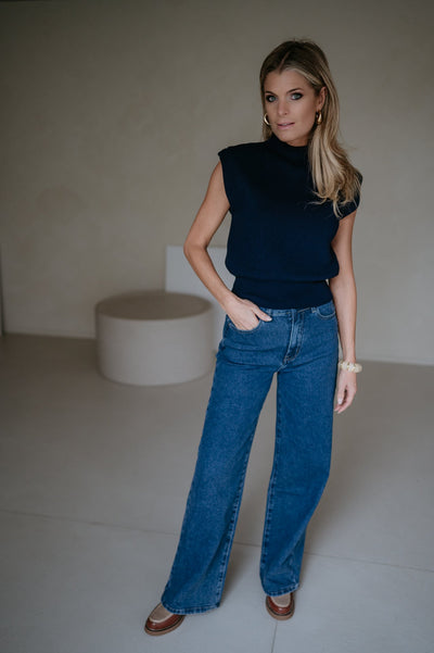 Velando top I Navy Blue - Wild Souls by JV® - Tops
