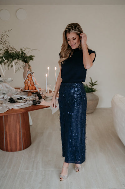 Velando top I Navy Blue - Wild Souls by JV® - Tops