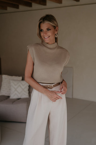 Velando top I Taupe - Wild Souls by JV® - Tops
