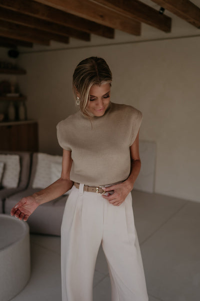 Velando top I Taupe - Wild Souls by JV® - Tops