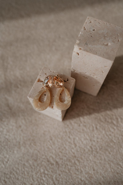 Verme earrings I Beige - Wild Souls by JV® - Earrings
