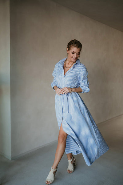 Villetta dress I Striped Blue - Wild Souls by JV® - Dresses