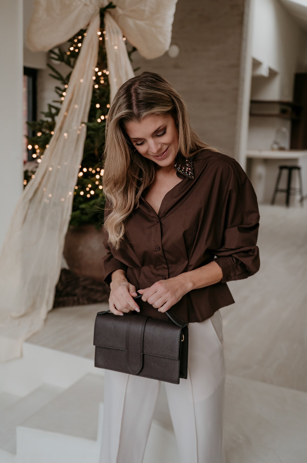 Zendile shirt I Chocolate Brown - Wild Souls by JV® - Shirts