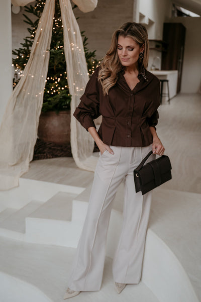 Zendile shirt I Chocolate Brown - Wild Souls by JV® - Shirts