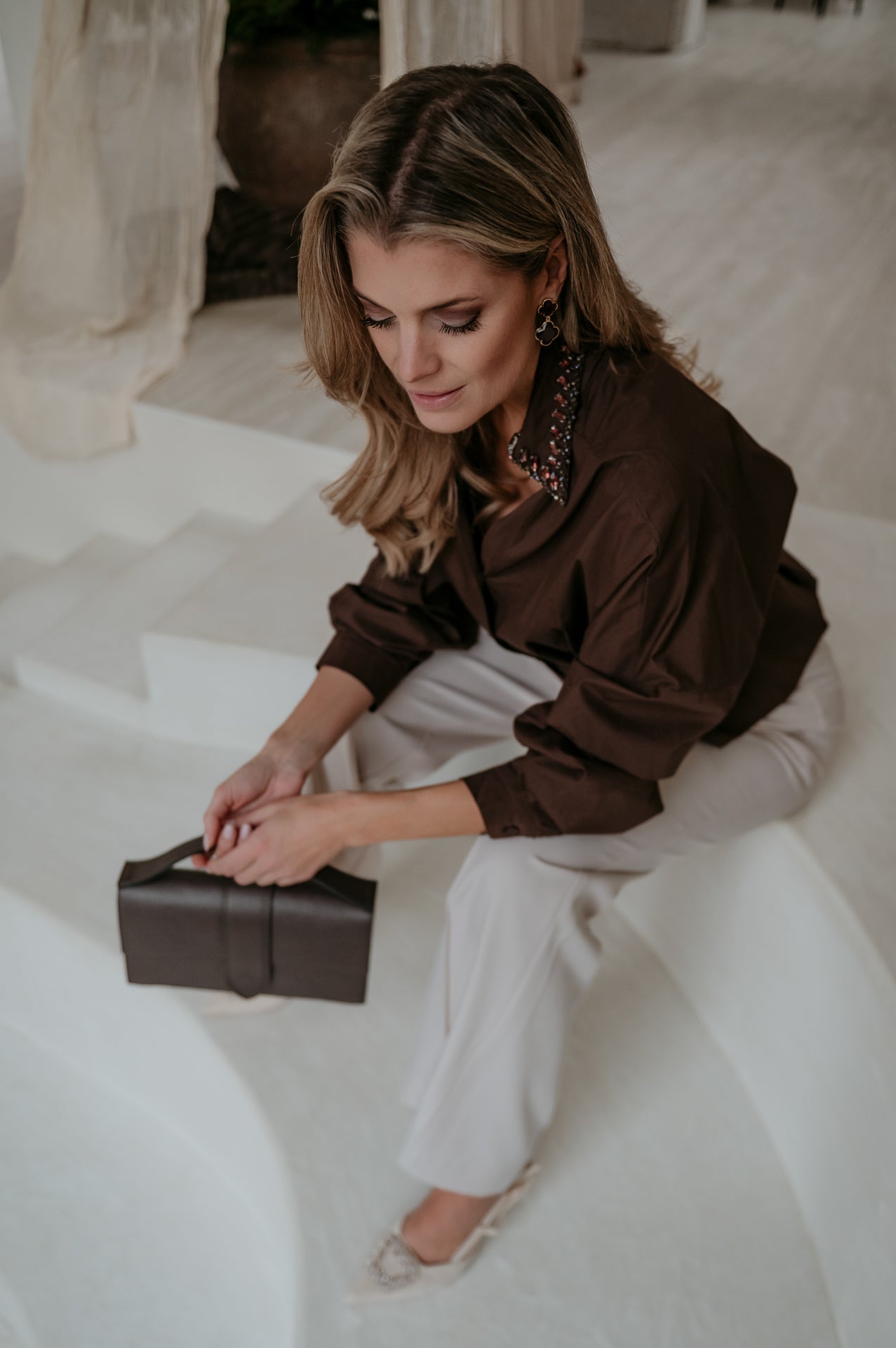 Zendile shirt I Chocolate Brown - Wild Souls by JV® - Shirts