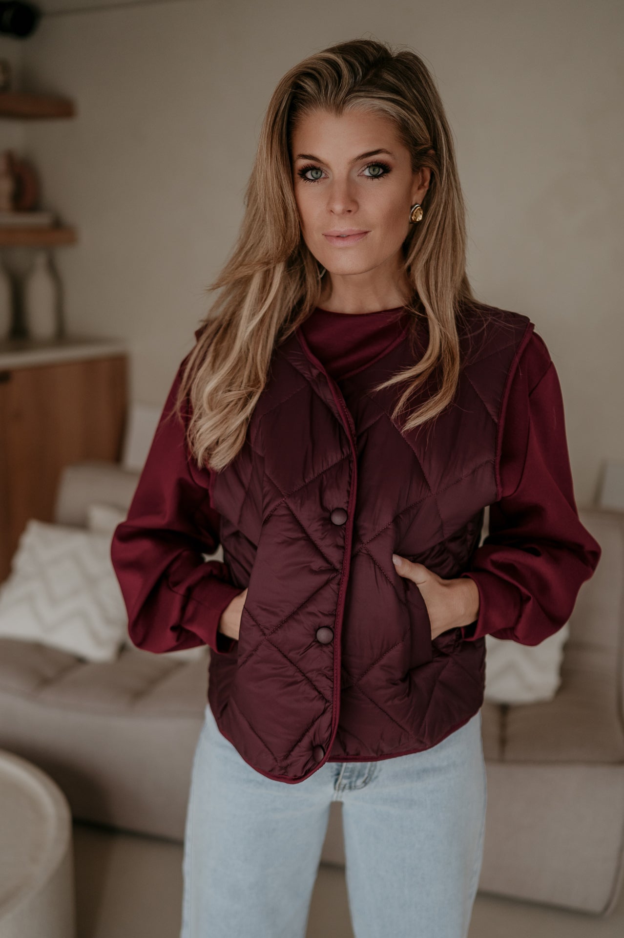 Zizzo gilet I Burgundy - Wild Souls by JV® - Gilets